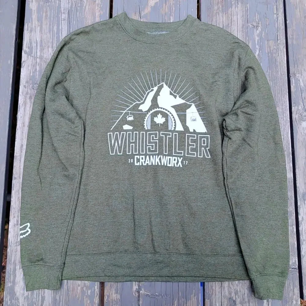 Fox Racing Crankworx Whistler 2017 Mens Medium Crewneck Sweatshirt MTB SRAM